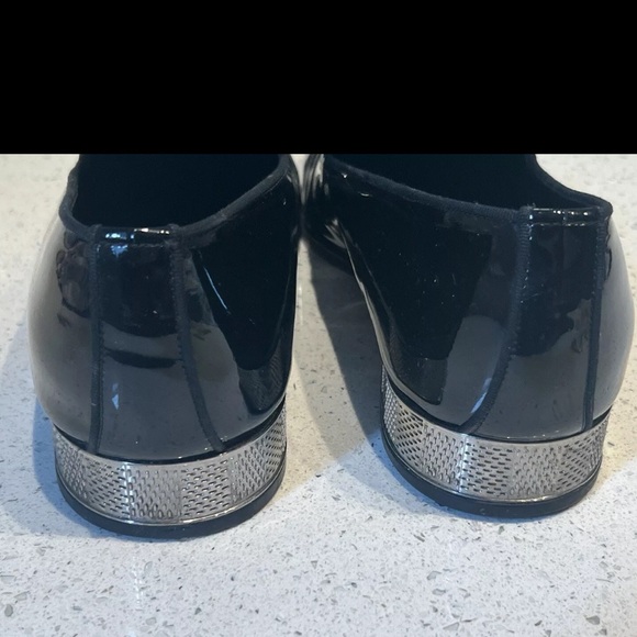 Louis Vuitton Black Patent Leather damier heel Loafers - Picture 4 of 11
